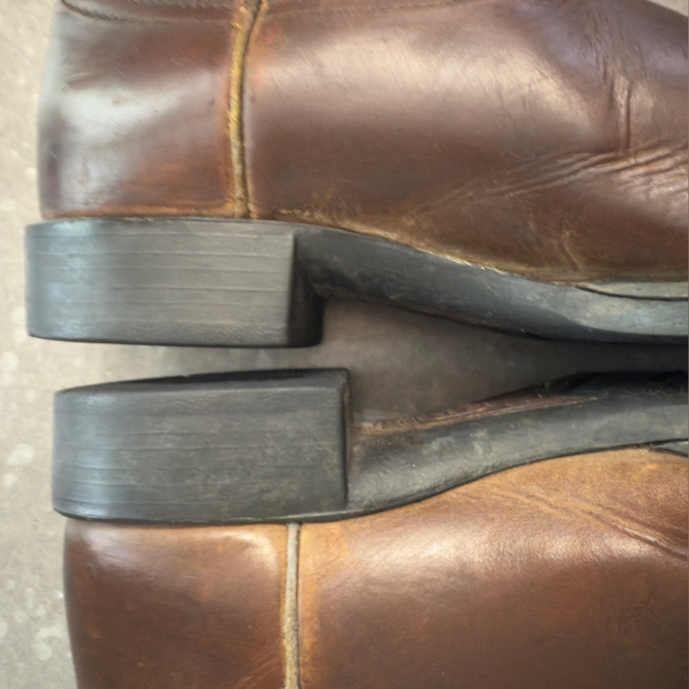 Ariat Brown Leather Western Cowboy Boots - Size 10D - Picture 3 of 14